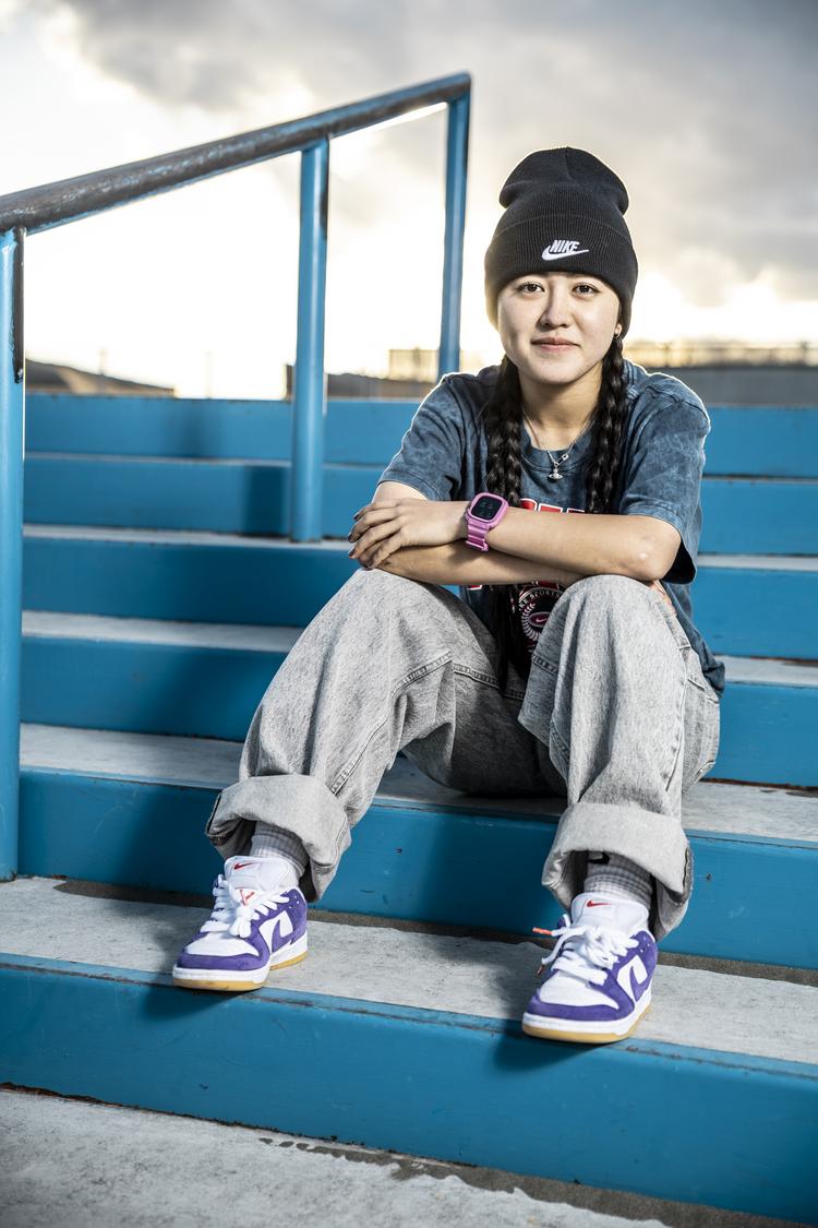 5月23日はスケートボードの中山楓奈選手がファーストピッチに登場