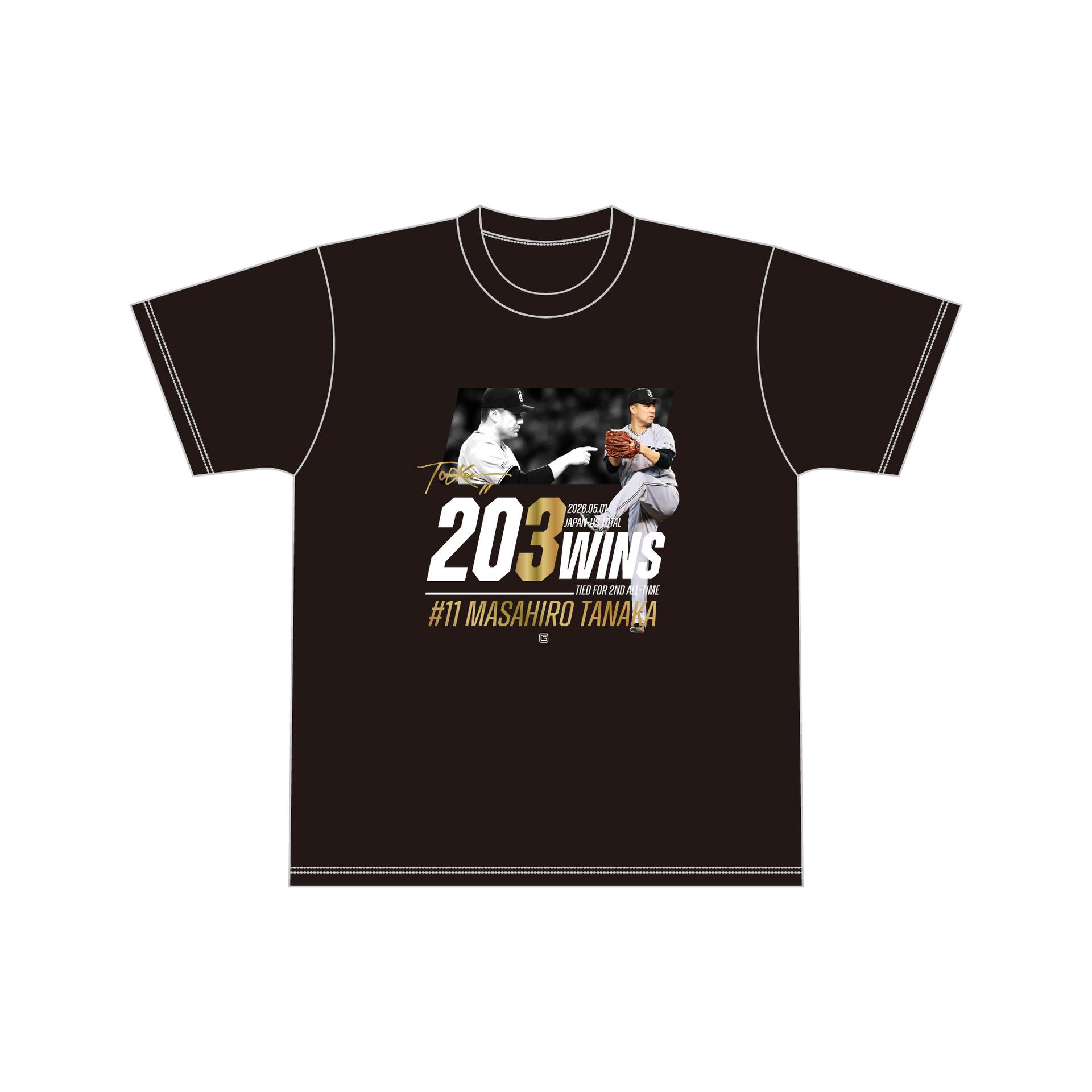 田中将投手「歴代2位タイ日米通算203勝」記念グッズ発売 | 読売